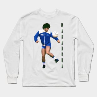 Diego Maradona / 80s style fan art Long Sleeve T-Shirt